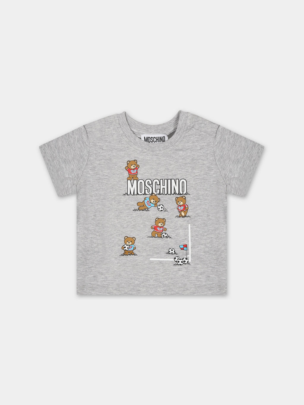T-shirt grigia per neonato con Teddy bear